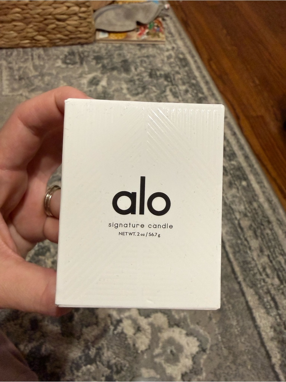 ALO Yoga White Signature Candle - Minimalist Boxed Home Accent